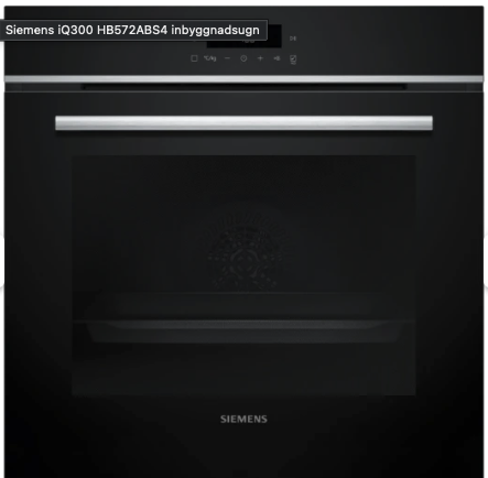 Siemens iQ300 HB572ABS4 inbyggnadsugn