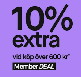10 % extra vid köp över 600 kr hos KICKS