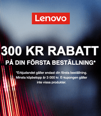 300 kr rabatt på din första beställning hos Lenovo