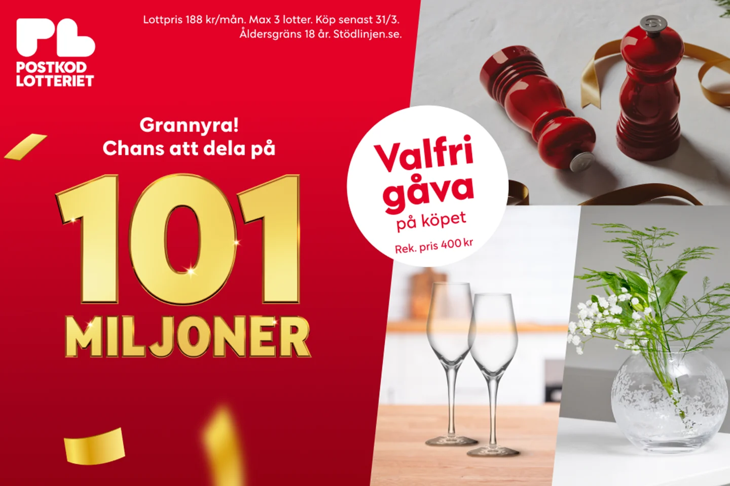 Valfri gåva: Le Creuset eller Orrefors