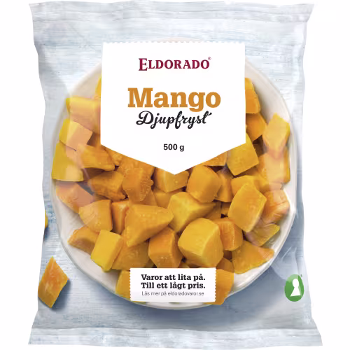Fryst mango från Willys. 500 g.