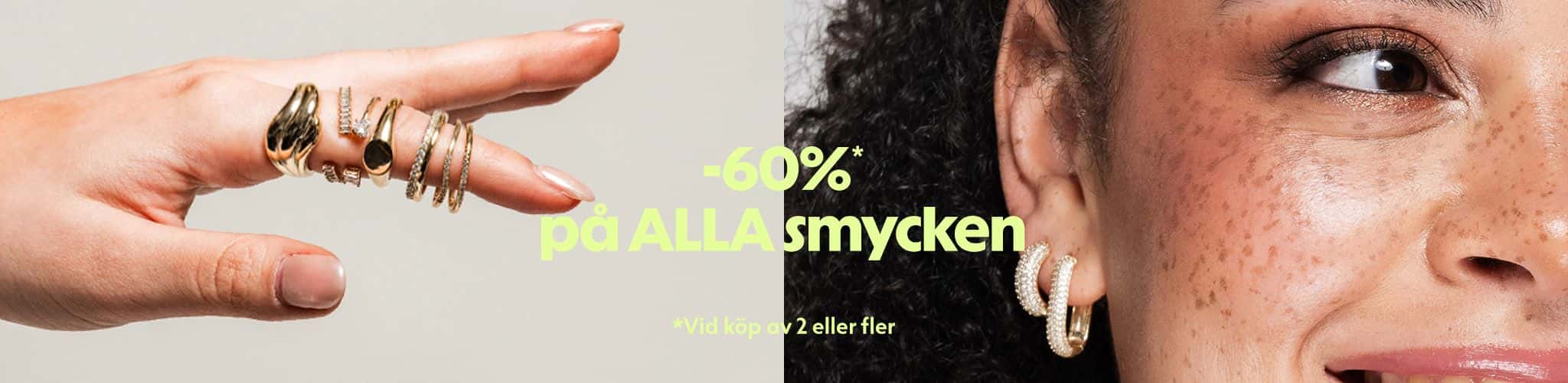 60% på alla smycken - (Vid köp av 2 eller fler )