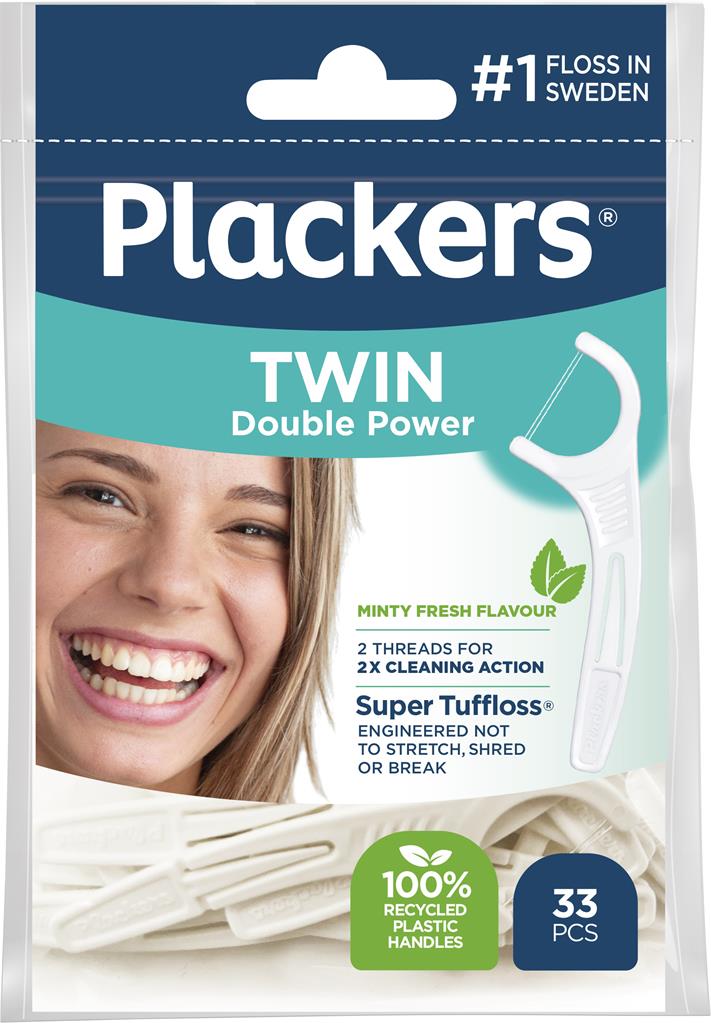 Plackers Twin Tandtrådsbygel 33 st