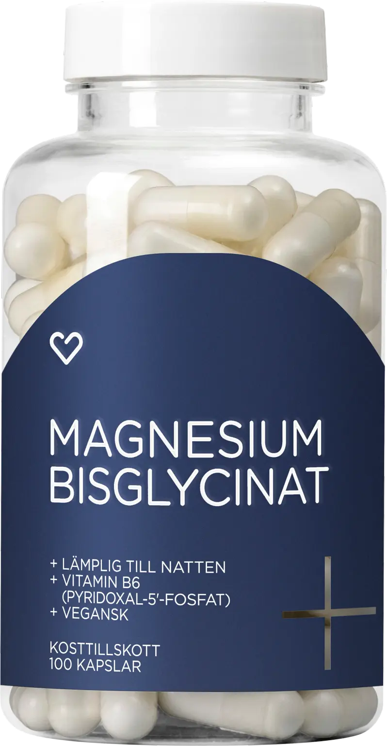 Hjärtats Magnesiumbisglycinat Nattkapslar 100 st