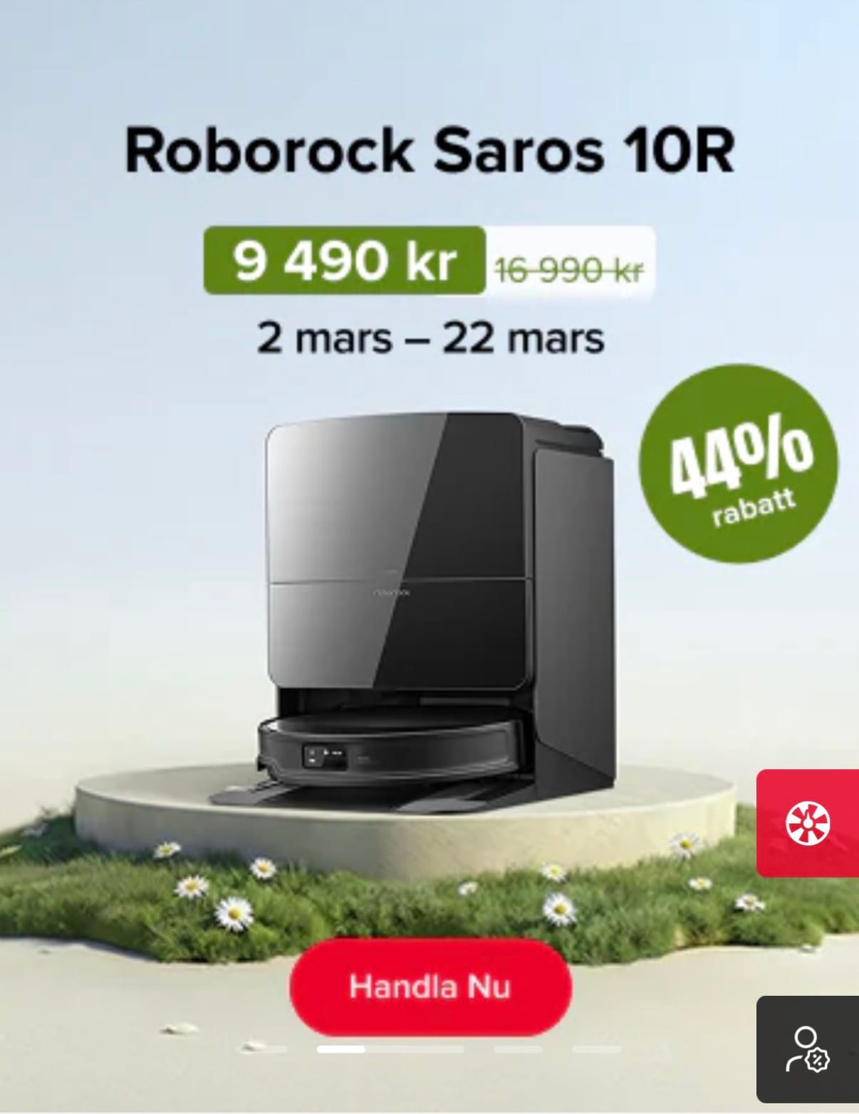 Roborock Saros 10R Robotdammsugare med Laddningsstation