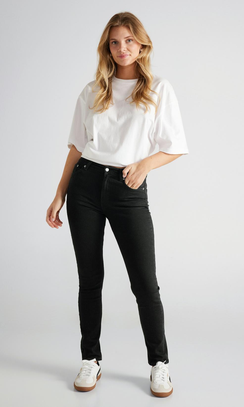 Junkyard Svarta Skinny Jeans Dam