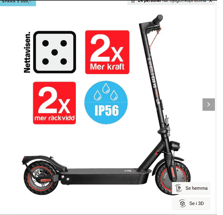 E-wheels E2S V2 PRO Elsparkcykel