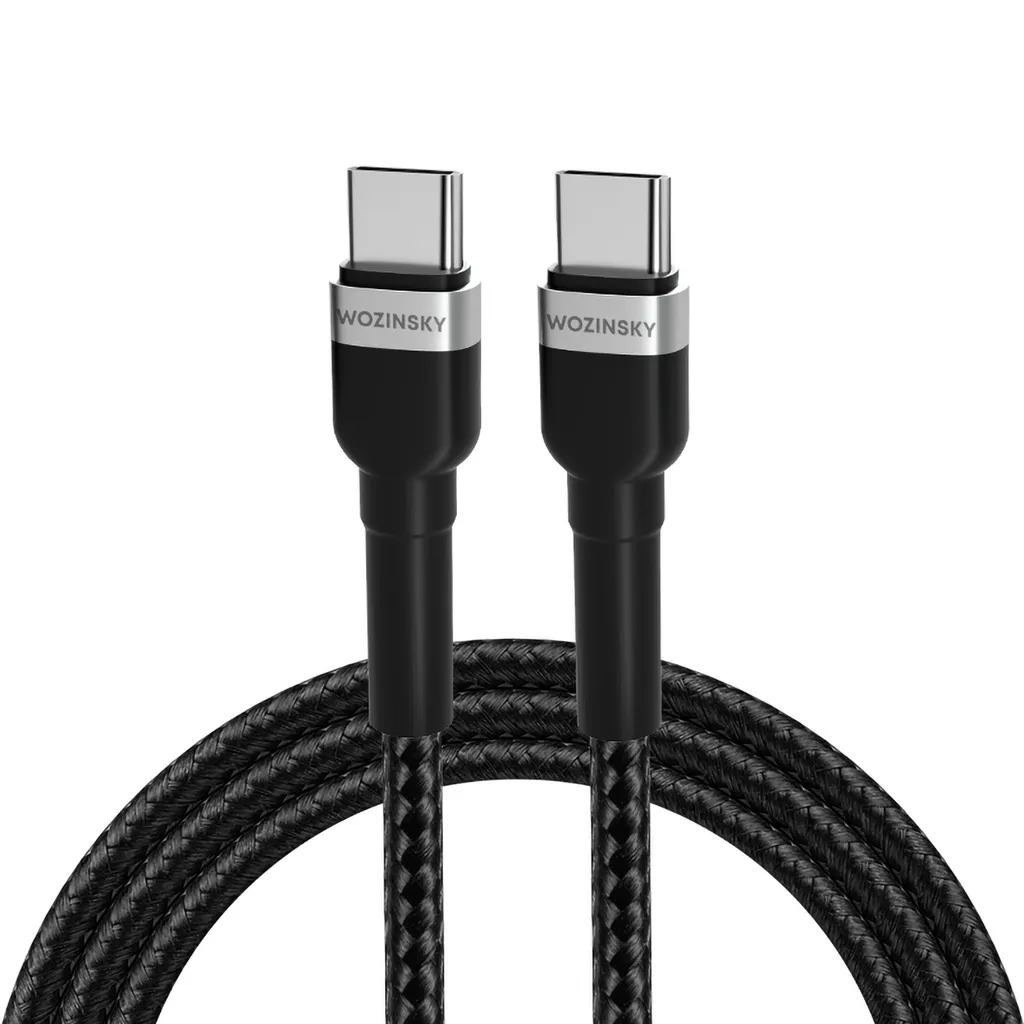 Wozinsky USB-C till USB-C kabel 65W, 1m Svart
