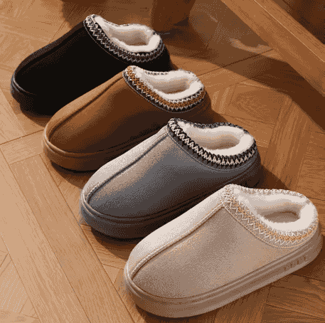 Winter Plush Platform Slippers for Women