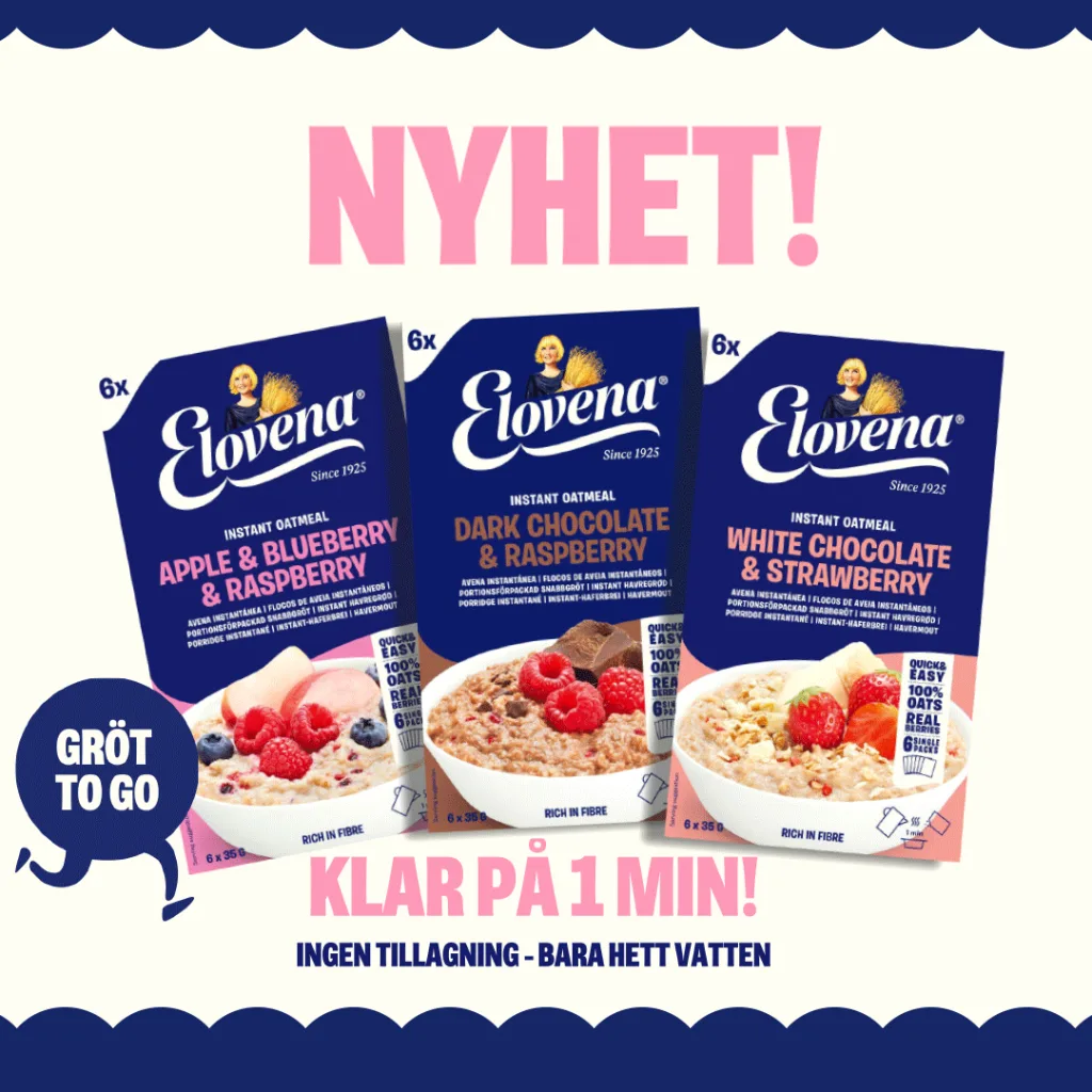 50 % Cashback på Elovena Snabbgröt 6 x 35 g.