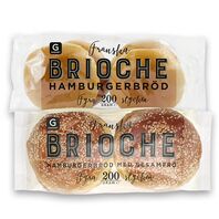 Brioche hamburgerbröd 2 x 4-pack