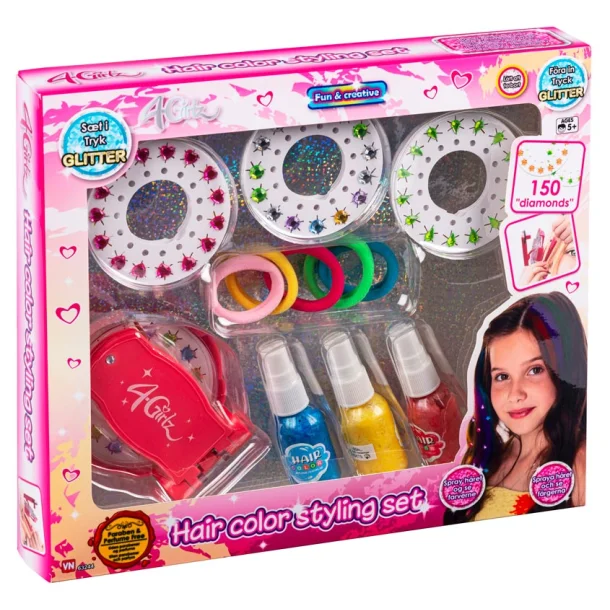 4-Girlz hårstylingset med hårspray