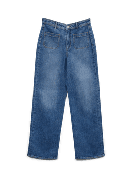 VMTESSA Mellanblå Jeans med Vida Ben