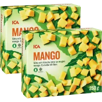 2 st. Fryst mango. 250 g.