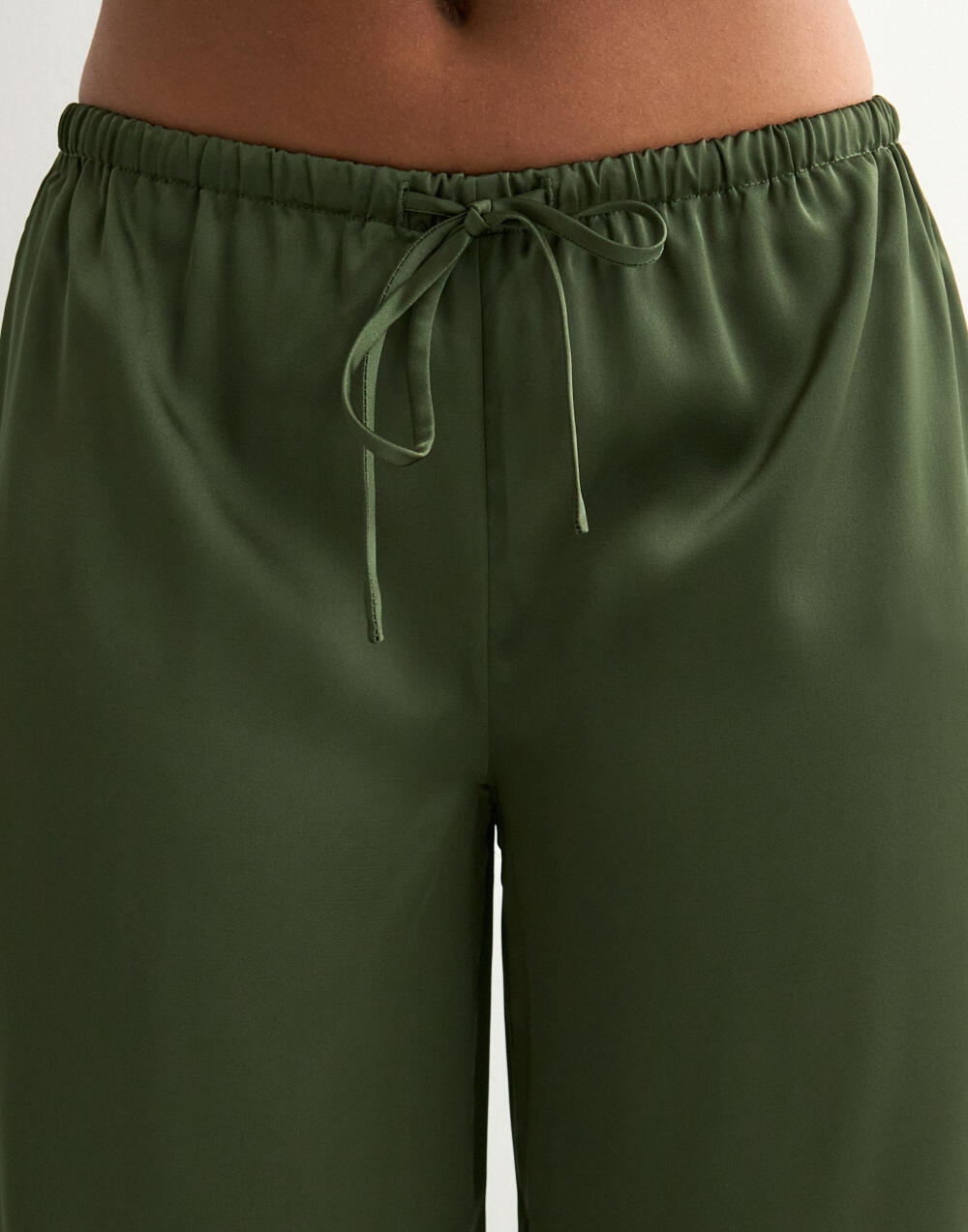 Nelly Pull On Satinbyxor Mörkgrön