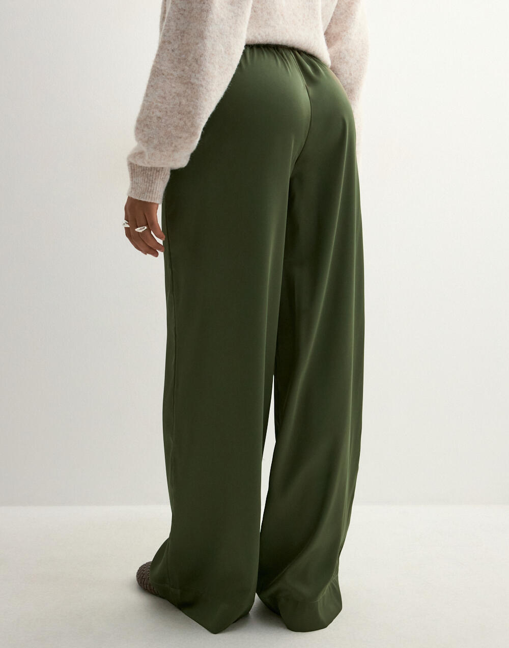 Nelly Pull On Satinbyxor Mörkgrön