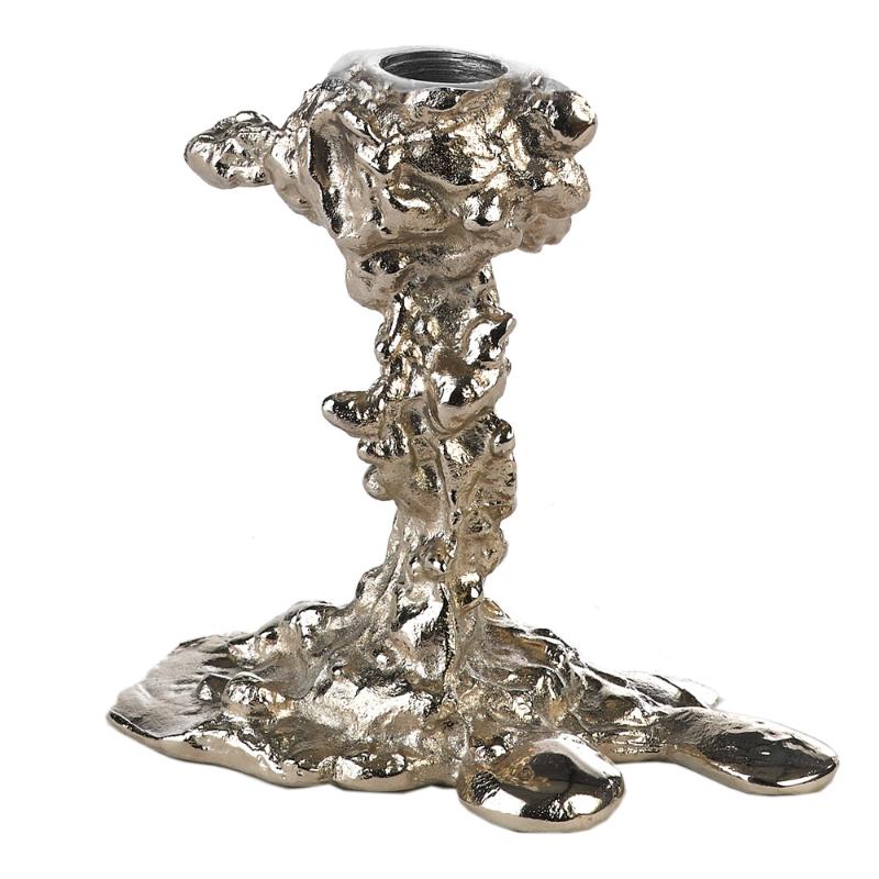 Pols Potten Drip Ljusstake Silver 14 cm