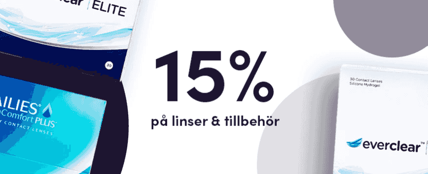 15% på linser & tillbehör