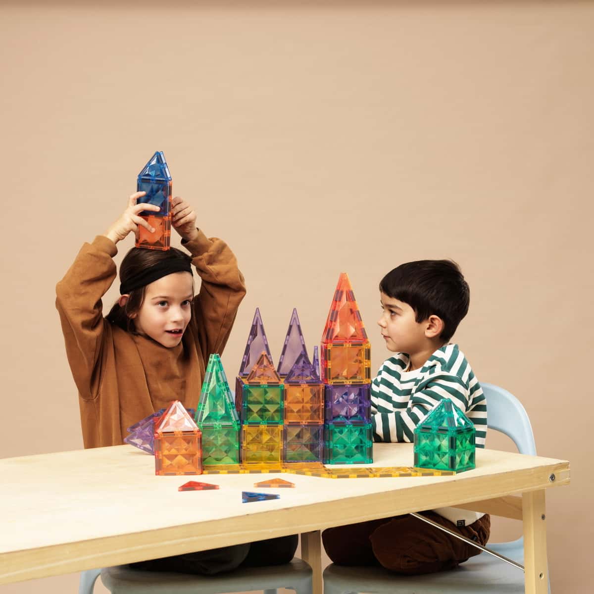 Magnetiska Byggplattor 100-Delars Megakit