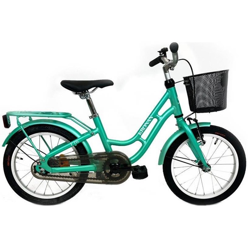 Kronan Barncykel F16 16 Tum Turkos