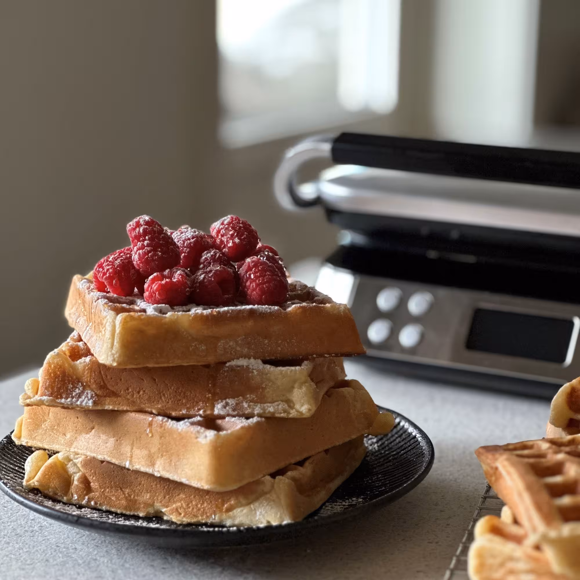 Nod Belgiskt Våffeljärn i Rostfritt Stål