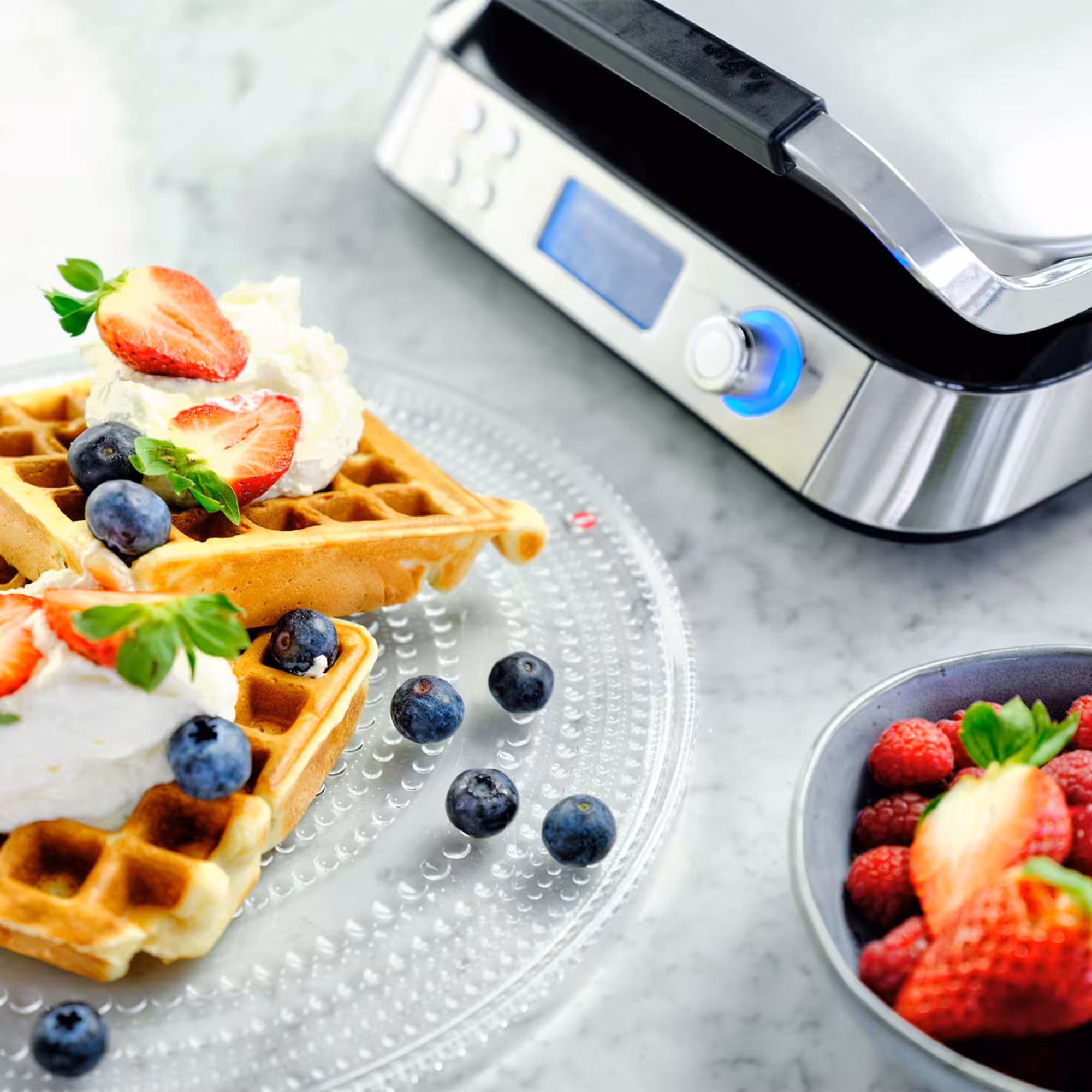 Nod Belgiskt Våffeljärn i Rostfritt Stål