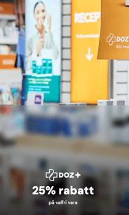 25 % rabatt på valfri vara hos Doz Apotek på Stockholms C