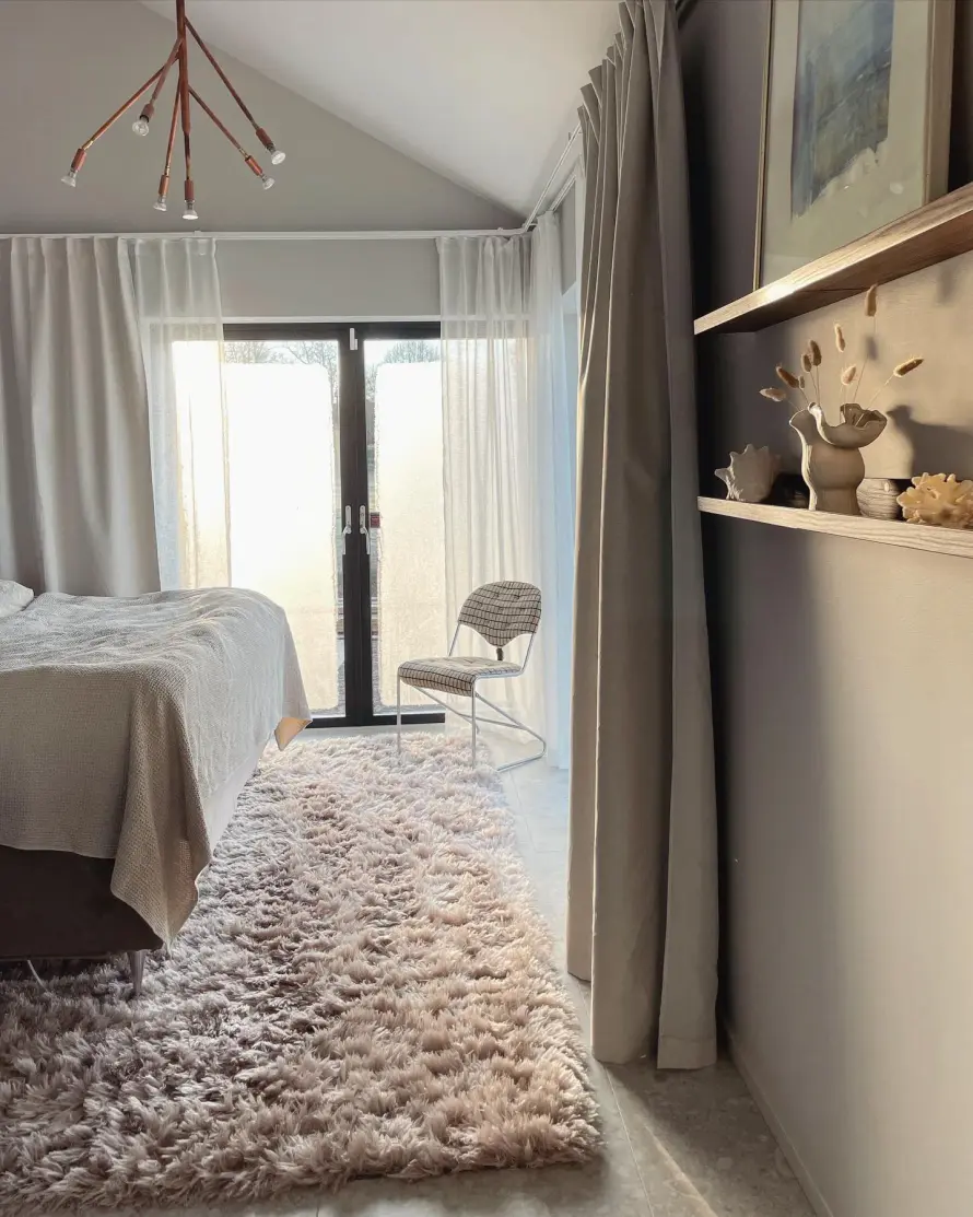 Nimbus Shape Beige Linne Ryamatta