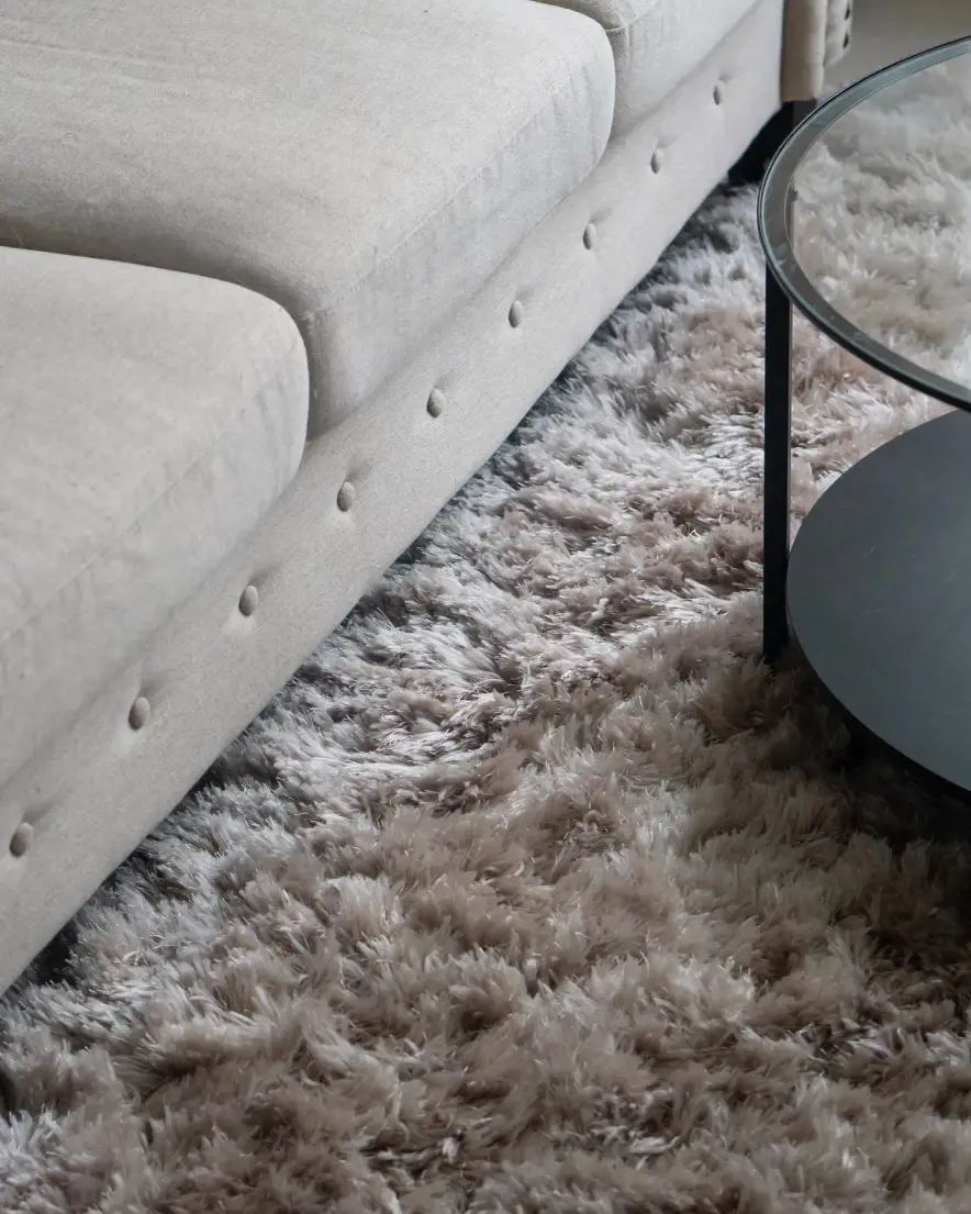 Nimbus Shape Beige Linne Ryamatta