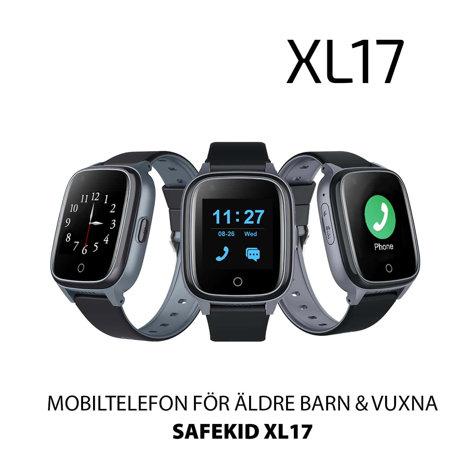SAFEKID XL17 GPS Klocka för Seniorer