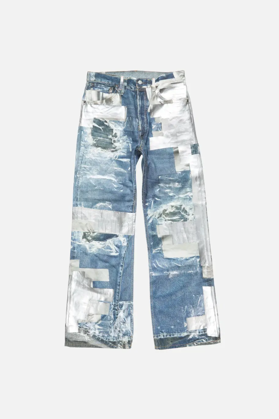 Acne Studios Mid Blue Printed Jeans