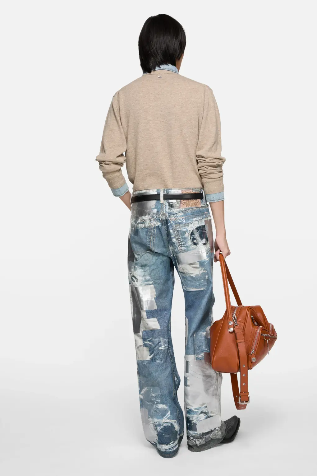 Acne Studios Mid Blue Printed Jeans