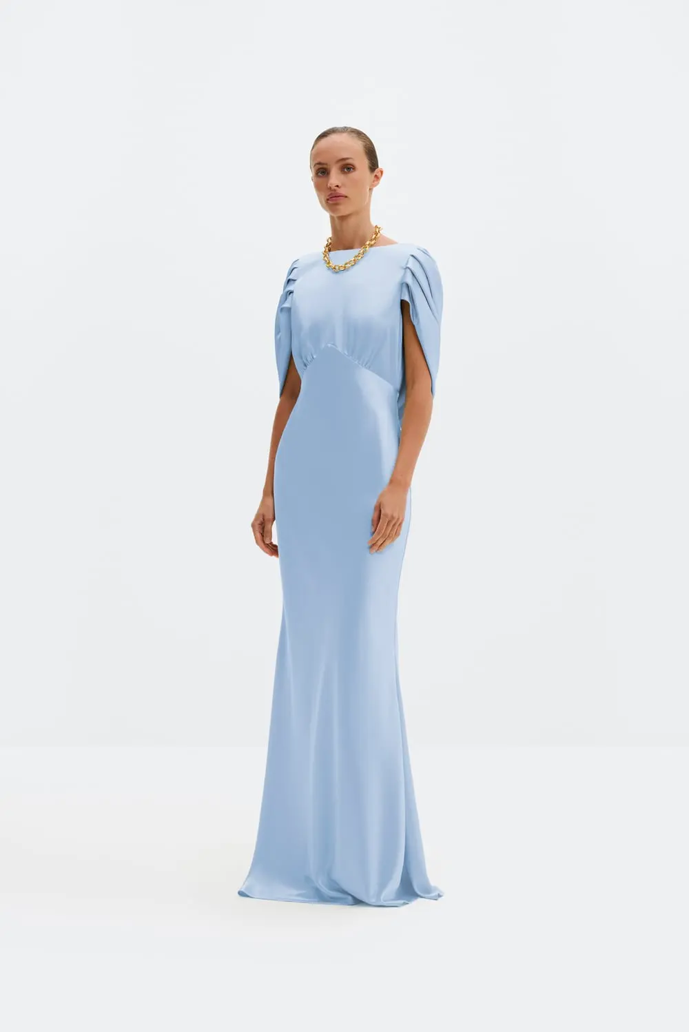 Louise Dusty Blue Maxi Dress