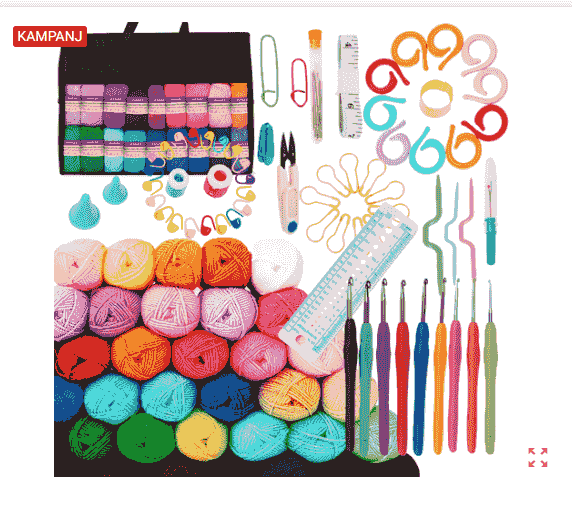 XXL Virkset 113 Delar Nybörjarpaket