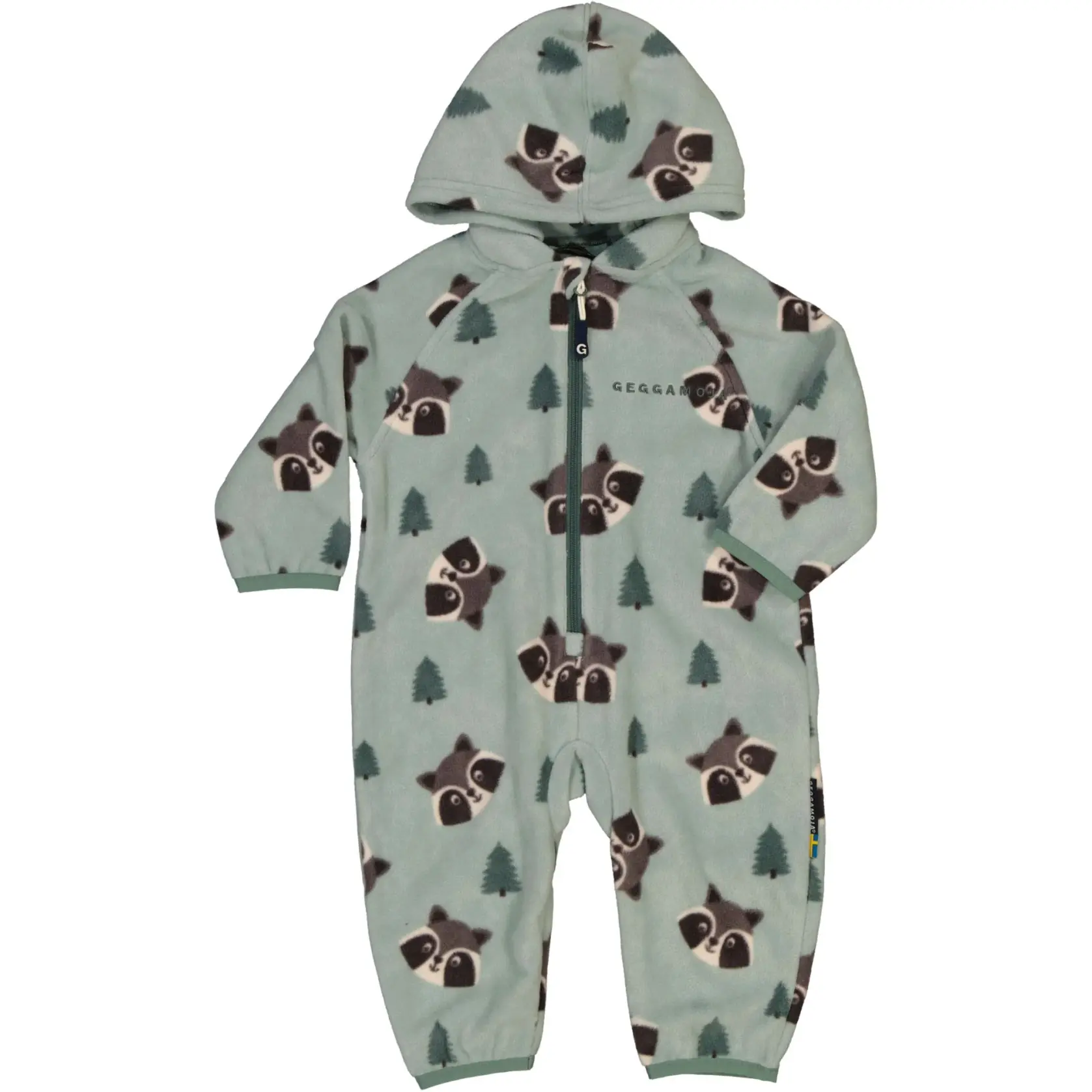 Green Raccoon Fleece Suit