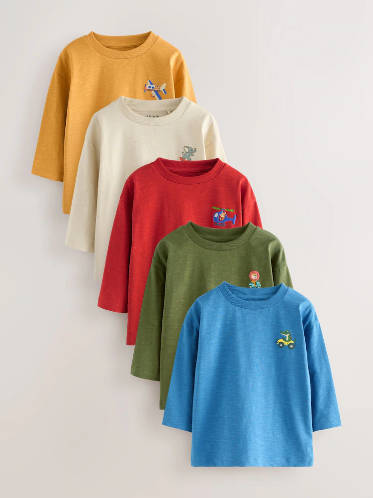 Långärmat T-shirt 5 Pack