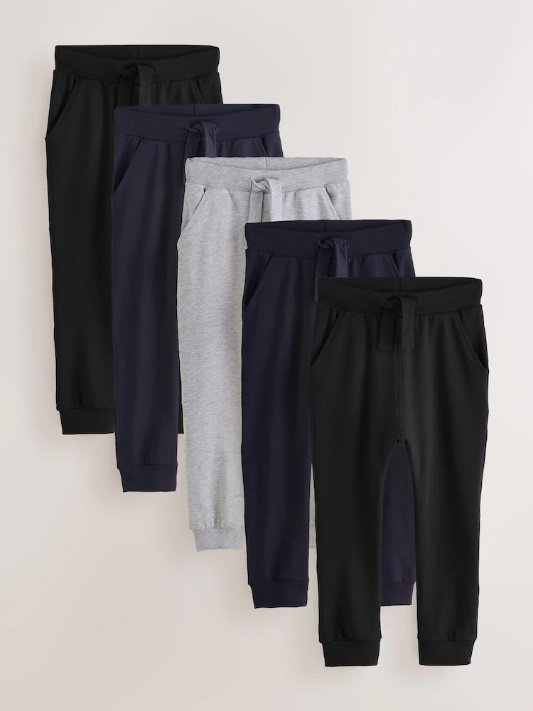 Svart/Navy/Grå - Joggers 5 -paket