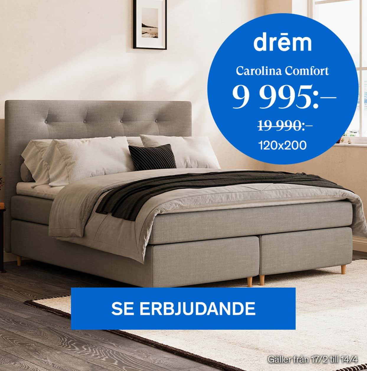 Månsken Komfort Premium Kontinentalsäng 24SJU