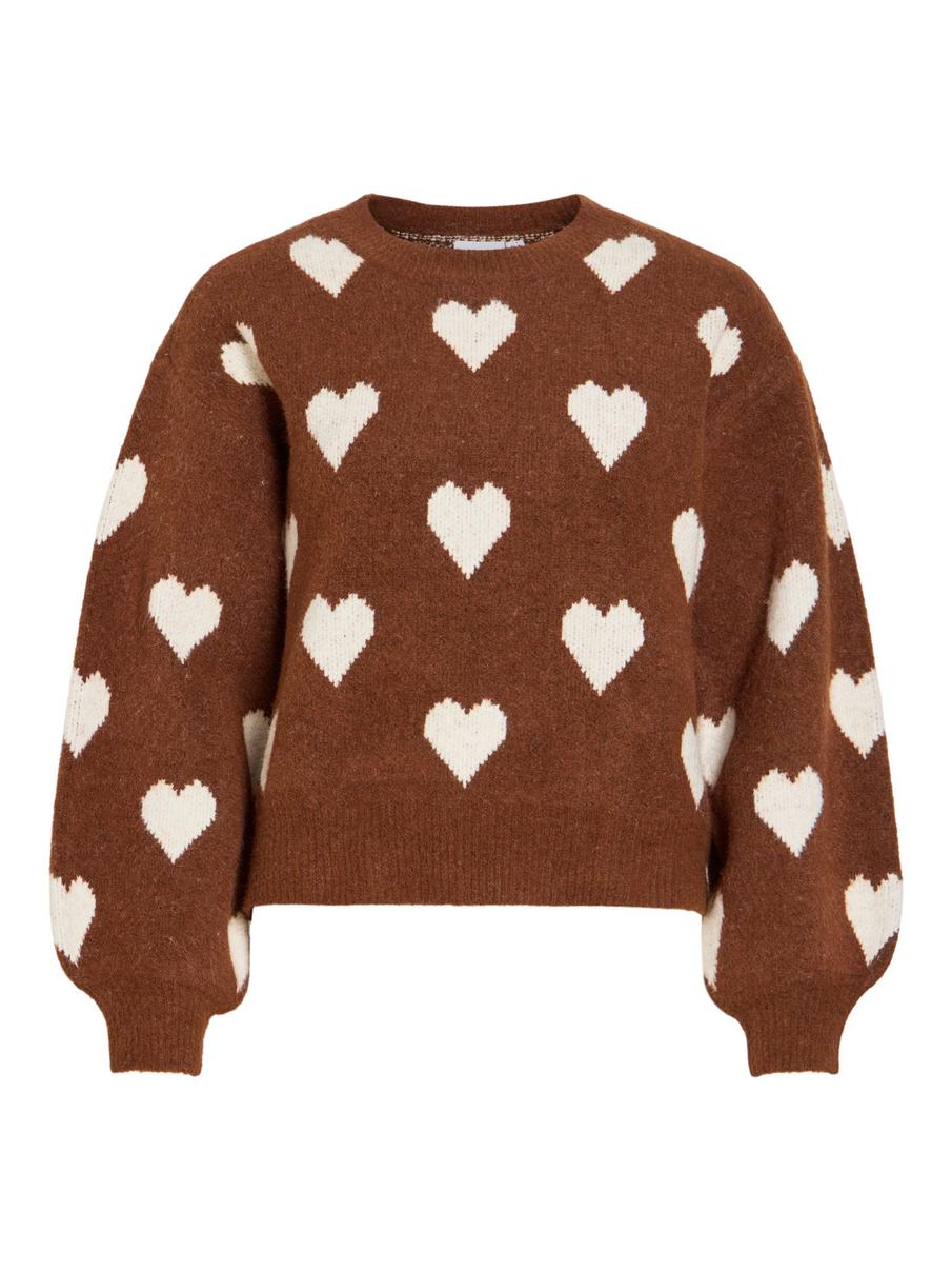VILIOMY Brun Öppen Stickad Kofta