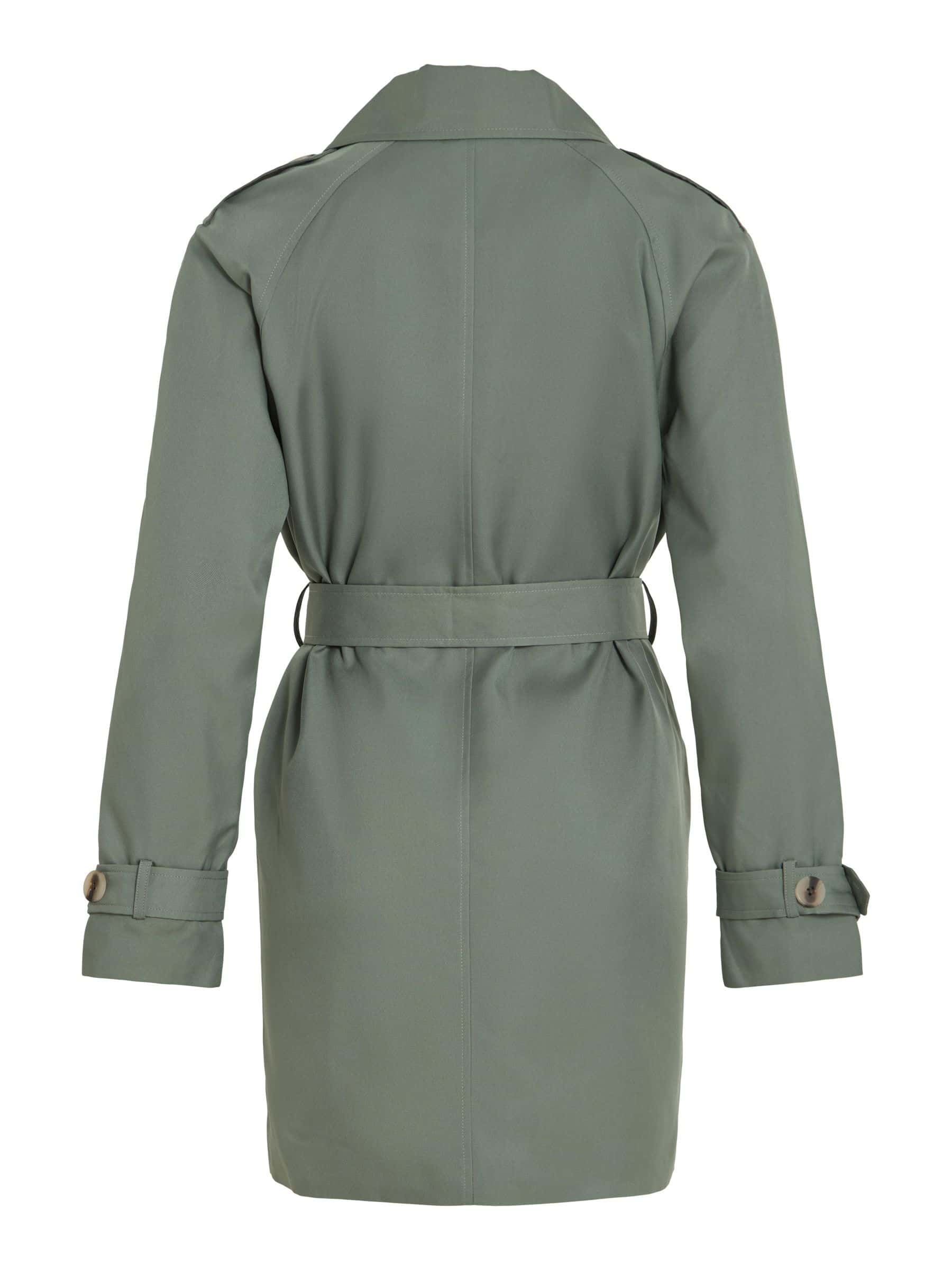 Elegant grön trenchcoat med skärp