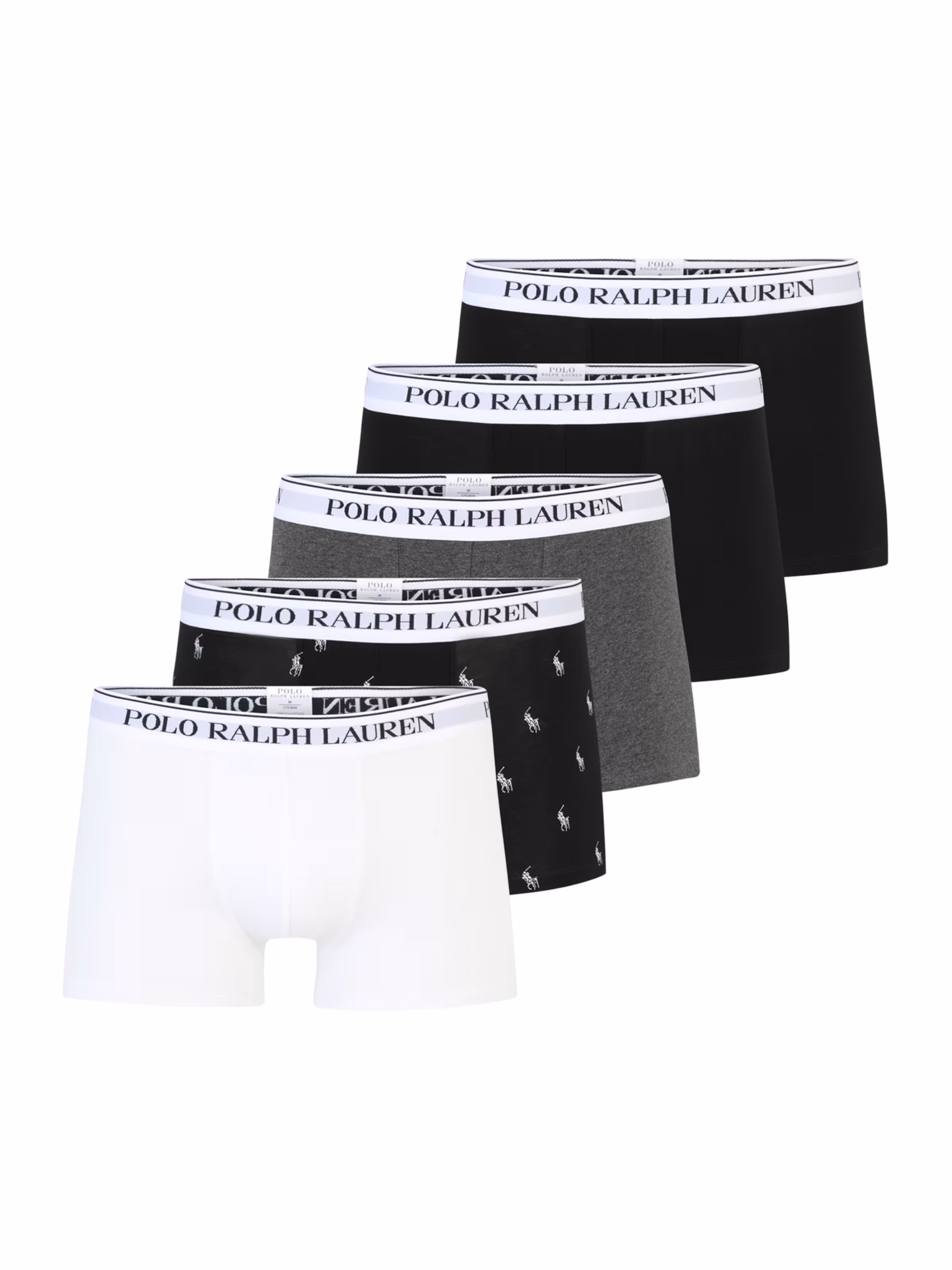 Polo Ralph Lauren Boxershorts i Ljusgrå, Svart och Vit