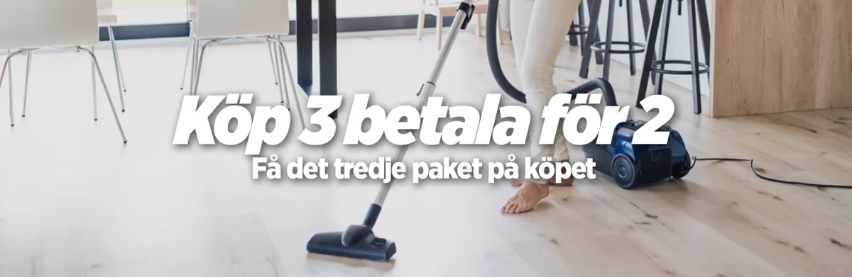 3 för 2 på dammsugarpåsar