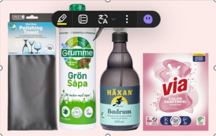 Tvätt- och städprodukter upp till 25 % rabatt