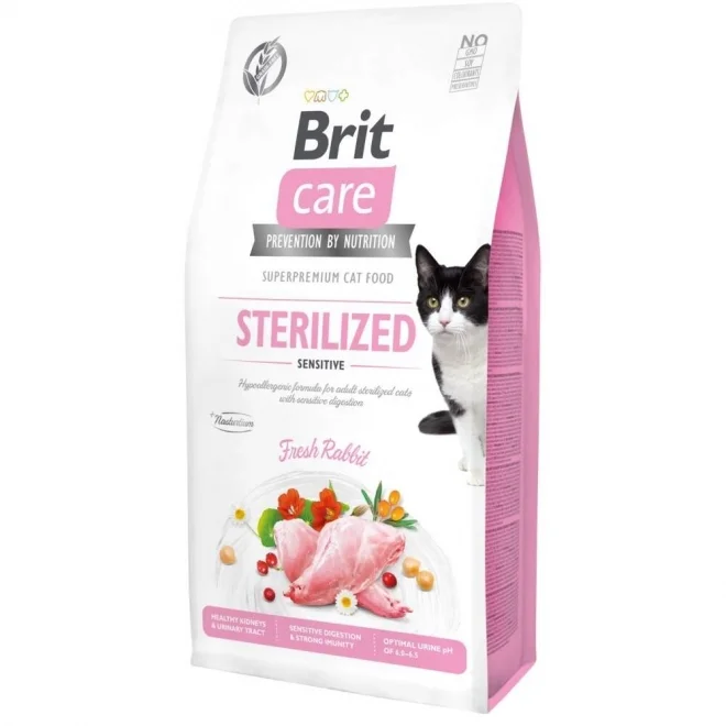 Brit Care Grain Free Sterilized Rabbit Cat Food