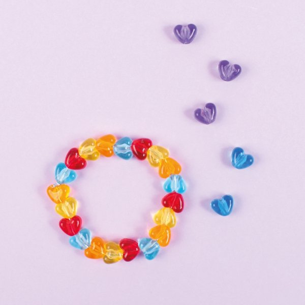 Hjärtanpärlor Plastpärlor 1000 st Paket