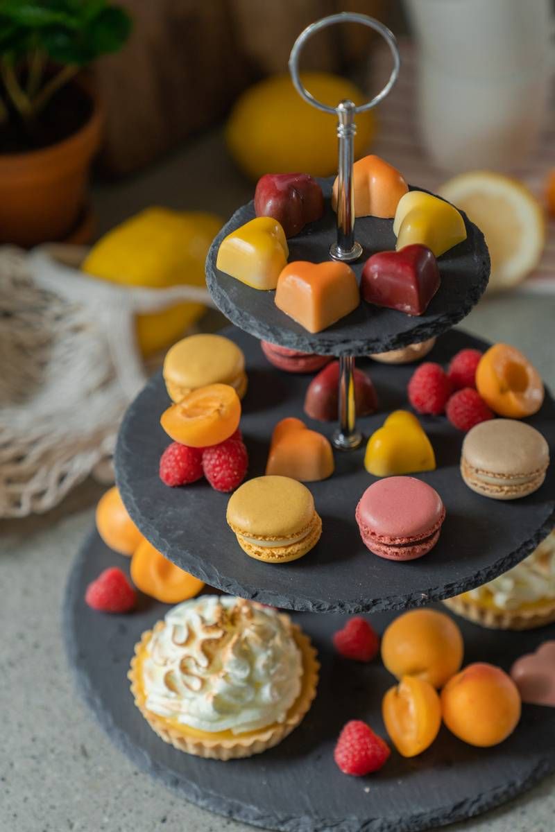 Våningsfat i Sten med Tre Nivåer