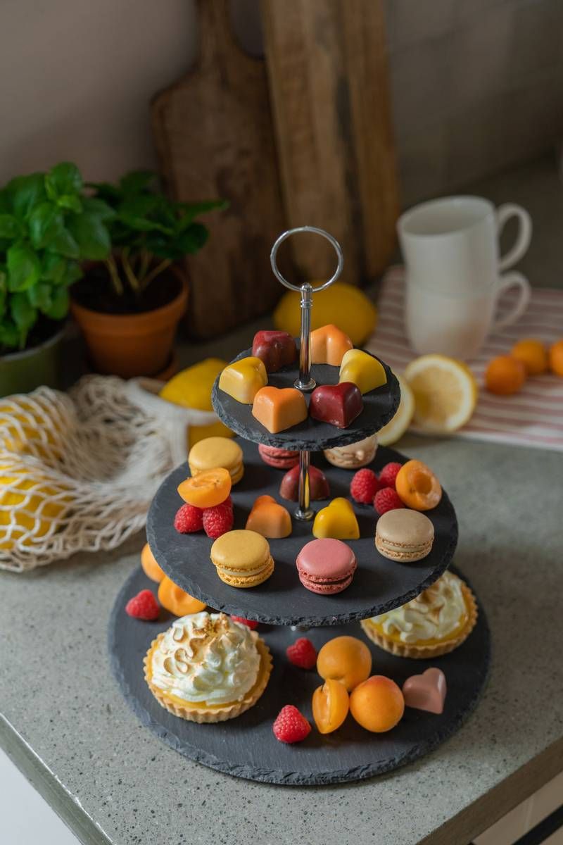 Våningsfat i Sten med Tre Nivåer