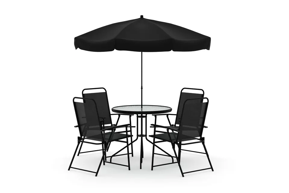Cortland Samra 4-sits Utomhus Matgrupp Svart
