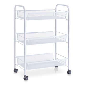 Köksvagn Zeller Metall Vit 43,5x26x62,5 cm