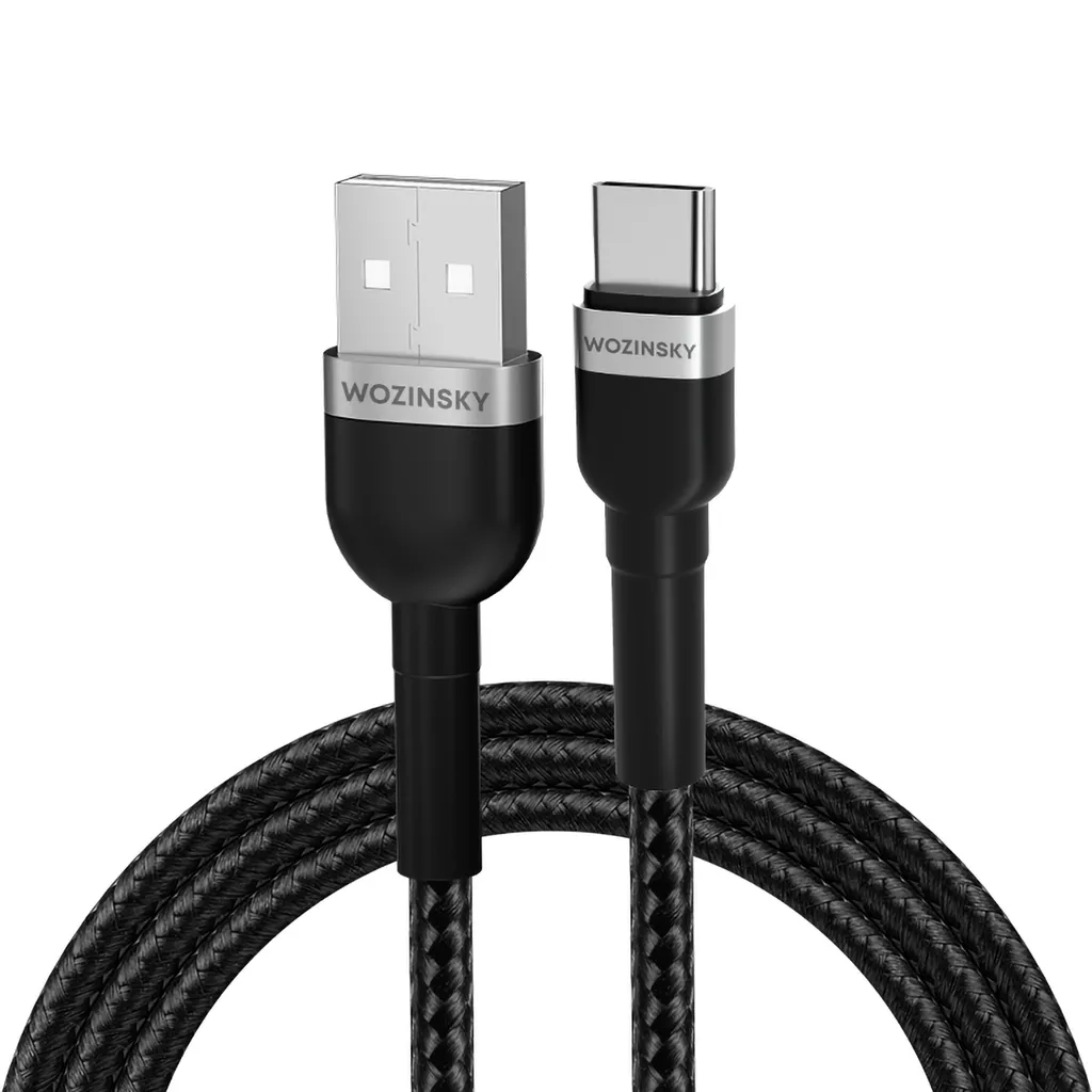 Wozinsky USB-A till USB-C kabel 1m svart
